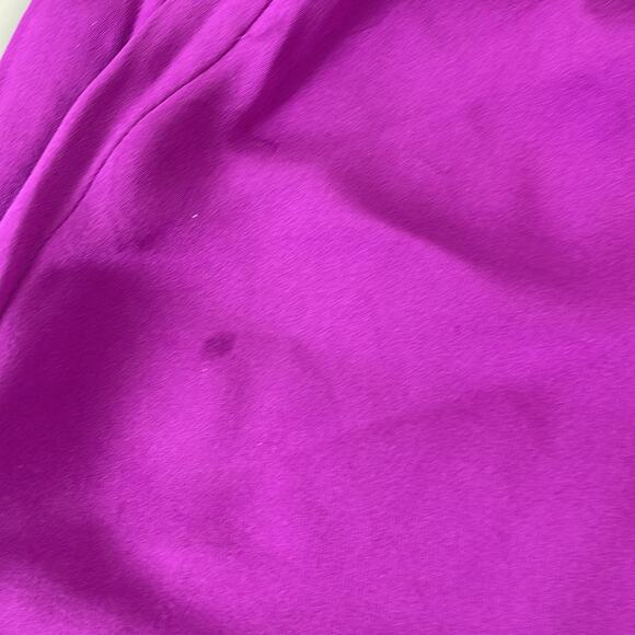 Diane Von Furstenberg Purple Silk Tie Waist Dolman Sleeve Top Blouse 6 - Picture 9 of 10